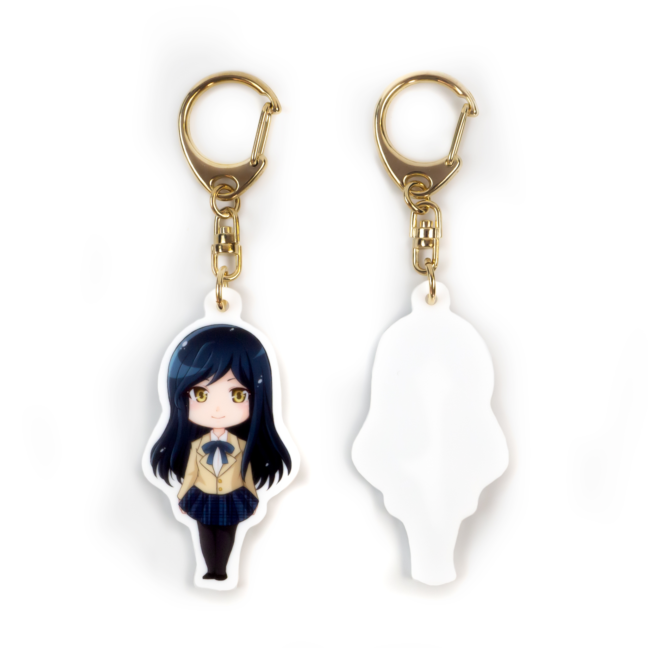 アクリルキーホルダー 白/黒