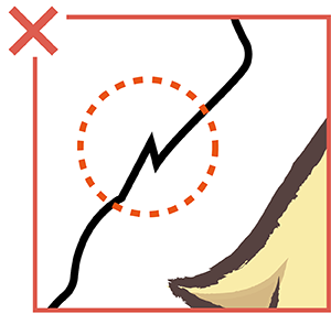 パスに段差がある